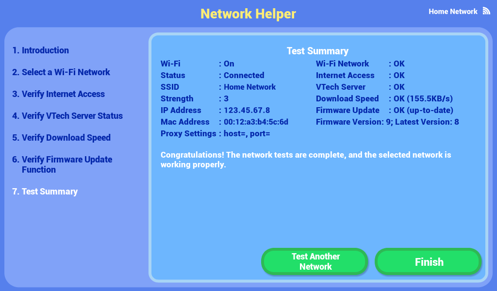 Network Helper Summary